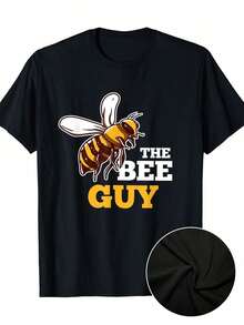 Camiseta para Hombre Apicultor Amante de Insectos Abeja, Camiseta para Hombre - Negro - Ver 1