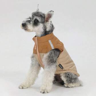 Warm Dog Jacket With Reflective Strips, Waterproof Dog Winter Coat With High Collar, Suitable For Cold Weather, Outdoor Sports Dog Windproof Warm Clothes, Christmas Dog Vest, Pet Apparel With Zipper, Fits Small/Medium/Large Dogs, 7 Sizes, 4 Colors, Applicable For Shepherd, Border Collie, Doberman