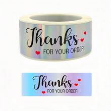 120pcs Holographic Thank You Stickers, Laser Sealing Stickers For Gift Wrapping, Wedding Favors, Envelopes, Invitations