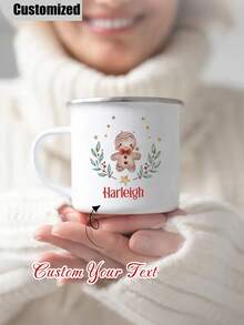 Taza de esmalte personalizada con foto, regalo único para ocasiones especiales, taza de café personalizada con foto, taza de camping personalizada, regalo de Navidad personalizado, taza de aniversario personalizada con foto, regalo perfecto para familia y amigos, taza de esmalte de Halloween personalizada, taza personalizada, taza de café personalizada, diseño elegante - multicolor - Ver 4