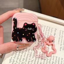 1pc Cute Cat Design Bluetooth Earphone Case, Compatible With AirPods Pro/Pro2/1/2/3/4 - Multicolor - View 6
