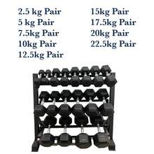 Shark Power Gear Hex Dumbbell 9 Pairs & Sets With L3 Rack – Complete Strength Training Set For Home & Gym - A - View 10