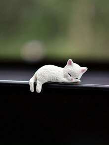 Adornos de gato mini de dibujos animados lindos, muñecos de coche, decoración interior de coche, adornos interesantes, cualquier combinación de decoraciones, mejora el estilo personal del coche, decoración del salpicadero y la consola central, adecuado para el interior del coche y los adornos de la pantalla, regalos de pareja, regalos festivos, accesorios de coche