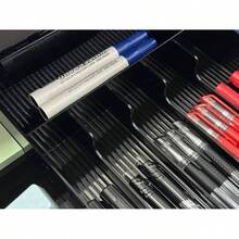 Kitchen Drawer Organizer Cutlery And Utensils, Adjustable Silverware Drawer Organizer Tray, Kitchen Storage Divider Spatula Tools, Gadgets, Forks, Knives, Spoons And Chopsticks, Black - L - Trung bình + Đen - Xem 6