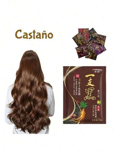 Black dyeing shampoo (suitable for both women and men, capable of achieving instant hair dyeing, suitable for black hair color) three-in-one shampoo, semi-permanent conditioner, specially designed for men and women with black hair