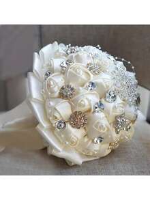 100枚菱形别针，6x38毫米 - 透明亚克力花卉及婚礼花束造型别针，工艺用品 - 彩色 - 查看 2