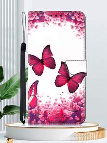 Custodia Portafoglio Per IPhone 11 Con Fantasia Animale (Arancione E Rana), Pelle PU E Magnetica - 3