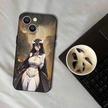 Overlord Cartoon Albedo Phone Case Cover Compatible With  17, 16, 15, 14, 13, 12, 11, Pro, XS, Max, XR, Plus, E, SE4, Mini Black Soft Cover, Cover Compatible With  17 Case,  17 Pro Case,  17 Pro Max Case - Z4 - Visualizzare 13