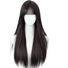 Synthetic Woven Wigs - Brown and Black With Hairnet - View 7
