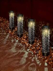 Solar Garden Floor Lamp, Outdoor Pathway Lights, Automatic LED Halloween Christmas Decoration Landscape Lighting, 300mah,Suitable For Courtyard, Courtyard, Garden, Path, Lawn, Street, Party And Festival Decorations - 8pcs - 查看 6