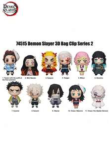Crunchyroll 1/3 chiếc móc khóa hình nhân vật hoạt hình "Demon Slayer" chính thức, được cấp phép, làm từ xốp, dạng túi bí mật, bao gồm các nhân vật: Nezuko, Kyojuro Rengoku, Giyu Tomioka, Mitsuri Kanroji, kiểu dáng ngẫu nhiên, thiết kế túi bí mật gây bất ngờ, thích hợp làm quà tặng năm mới, Giáng sinh, Lễ Tạ ơn cho gia đình, bạn bè hoặc người hâm mộ anime. - 3 CÁI - Xem 8