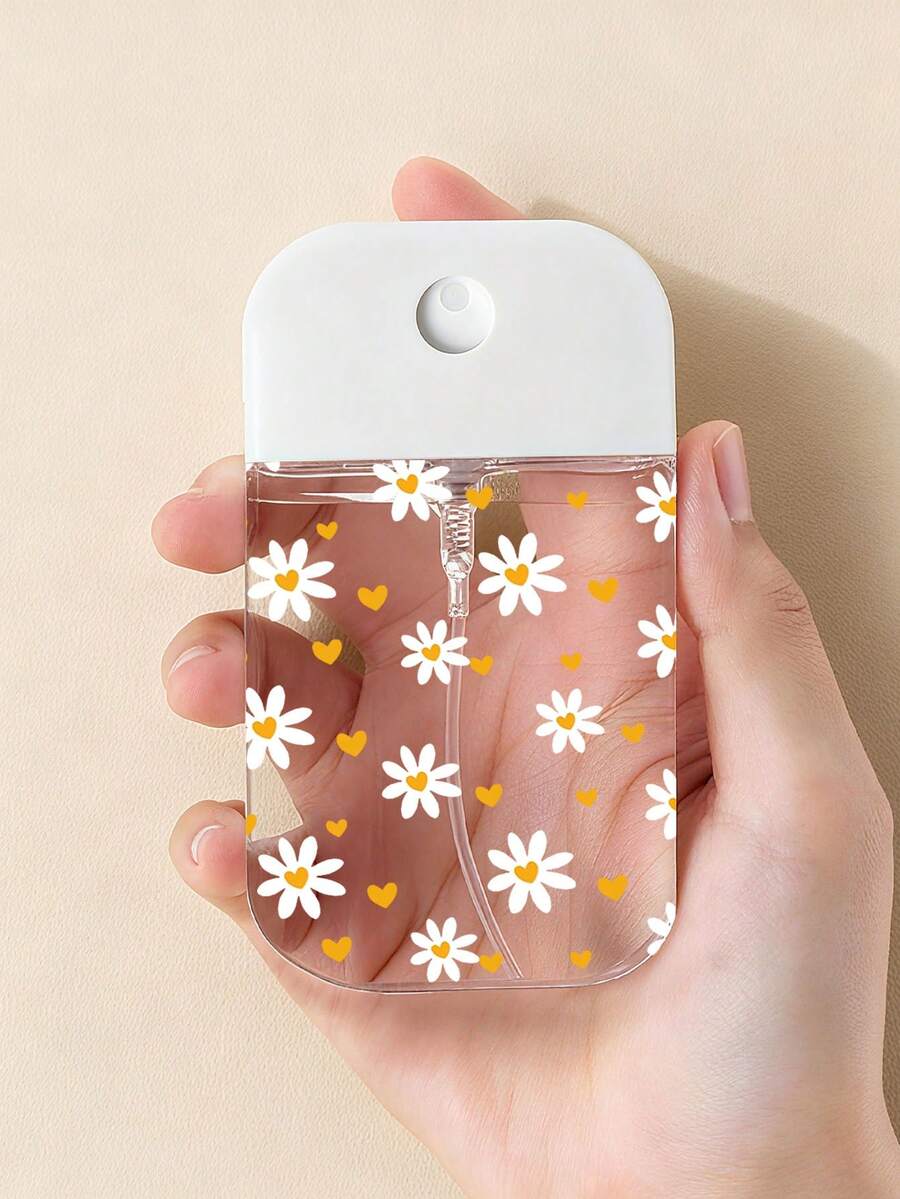 New Floral Pattern Transparent Refillable Travel Bottles, Perfume Spray Bottles, Makeup Remover Bottles, Moisturizer Bottles, Suitable For Nail Polish Remover, Toner And Makeup Remover, Reusable, Travel Essential, Perfect Travel Accessory, Holiday Gift, Christmas Gift, New Year Gift, Gift For Teachers, Friends, Loved Ones - Multicolor - View 1