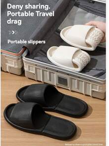 EVA Foldable Travel Slippers, Portable Anti-Slip Collapsible Waterproof Slipper, Suitable For Travel, Home, Hotel, Outdoor, Bathroom, Popular Gift For Christmas, Valentine's Day, Unisex Couples