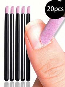 [5pcs/1set] Quartz & Ceramic Nail Polishing & Carving Pen Kit, 45 Degree Cuticle & Skin Remover, Nail Polish, Nail File, Smooth Rock Stone, Natural Nail Gel