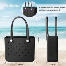 Large Capacity Rubber Beach Tote Bag For Travel And Pool - 新海軍 - 查看 4