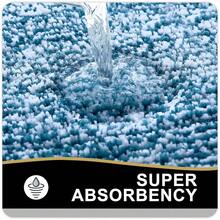 Bathroom Rugs 24x16, Extra Soft And Absorbent Microfiber Bath Mat, Non-Slip, Machine Washable, Quick Dry Shaggy Bath Carpet, Suitable For Bathroom Floor, Tub, Shower (Small, Peacock Blue){Inchcolor_nameinch:InchPeacockBlueandWhiteinch,Inchsize_nameinch:Inch24\Inchx20\InchContourRuginch} - MerakBirudanPutih - View 5