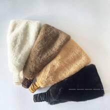 Winter Lifesaver! European And American  Faux Rabbit Fur Wide Headband, In Stock For Fast Delivery | Soft Fufu Plush, Super Warm, Elastic Without Tightness | Windproof And Ear-Protecting + Stylish Appearance, Suitable For Bare-Faced, Commuting, Or Dating | Fake Rabbit Fur Texture Looks Luxurious, Not Cheap, Instantly Turning You Into A Chic Beauty. This Winter's Warmth And Fashion All Depend On It! - trắng - Xem 4