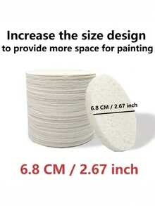 3D Sponge Canvas Three-Dimensional Round Board Paper, Foam Expansion Art Craft Paper, Diy Painting Sponge Compressed Foam Texture Painting Creative And Interesting Paper Art, Suitable For Friends Party Making, Christmas, School, Office, Family Activities Interaction, Emotional Communication, Companionship, Painting Art Fun - White - View 7