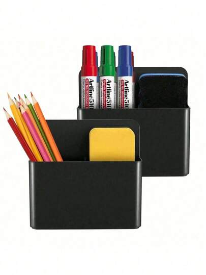 حامل تخزين قلم السبورة الجافة المغناطيسية، صندوق تخزين طباشير السبورة، جهاز تخزين الخزانة، مناسب للسبورة البيضاء والثلاجة وحامل جهاز التحكم عن بعد والمكتب والمنزل والمطبخ والمدرسة، كوب مغناطيسي، حامل قلم السبورة السوداء، صندوق قلم رصاص مغناطيسي قابل للتعديل، أنواع متعددة، متوفر بألوان متعددة