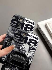 Funda para teléfono  918 con un elegante diseño negro y el icónico logotipo. Compatible con , , OPPO,  17,  16,  16 ProMax,  15,  15 ProMax,  14,  13,  12 y  11 Pro. Fabricada en TPU resistente para una protección a prueba de golpes. Regalo ideal para amantes de los coches, amigos, familiares, cumpleaños, festividades y ocasiones especiales. - Negro - Ver 7