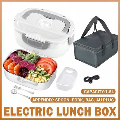 Aimall 2 In 1 High Power Heatable Quick Heating Electric Lunch Box Fast Heating 1.5L