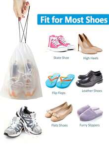 1/5/10个带绳鞋子收纳袋透明鞋袋旅行便携防水鞋子包装袋多功能收纳袋鞋子收纳袋男女旅行用品，家居收纳整理用品