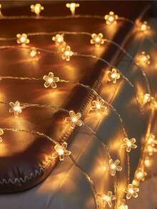 1 Stück Kirschblüten Led-lichterkette Mit 10/20/30 Leds, In Längen Von 2/3/4,5m Erhältlich, Ideal Für Raumdekoration, Frühlingsatmosphäre, Festivaldekoration, Hochzeitsantrag, Partydekorationen Und Andere Anlässe