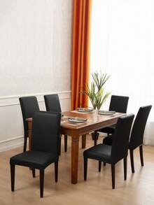 1/4/6pcs Leather Anti-Cat Scratch Chair Covers For Home & Bedroom