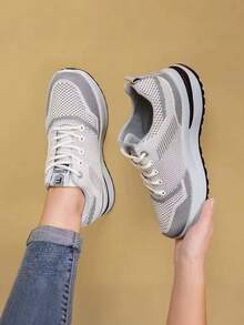 Women Casual Shoes - 灰色 - 查看 1