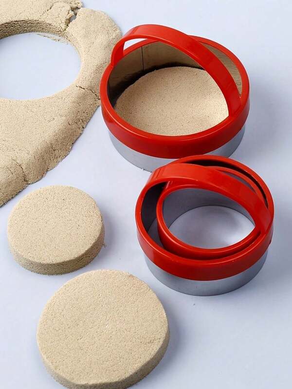 Juego de 3 piezas - Cortadores de galletas - Cortadores de galletas redondos - Acero inoxidable, para hornear, hacer pasteles - Para panaderos caseros, chefs jóvenes - Duradero, fácil de usar, versátil - Hornea rondas perfectas cada vez