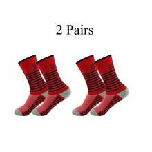 زوجان من جوارب الدراجات، جوارب متوسطة الطول متينة للرياضات الخارجية للرجال والنساء، خريف/شتاء