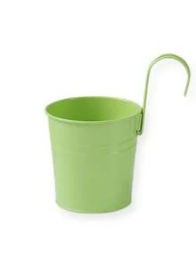 1 Peça Vaso de Flores de Ferro Suspenso para Cerca, Varanda, Jardim, Decoração Doméstica, Suporte de Flores com Ganchos Removíveis, Preto, Multicor