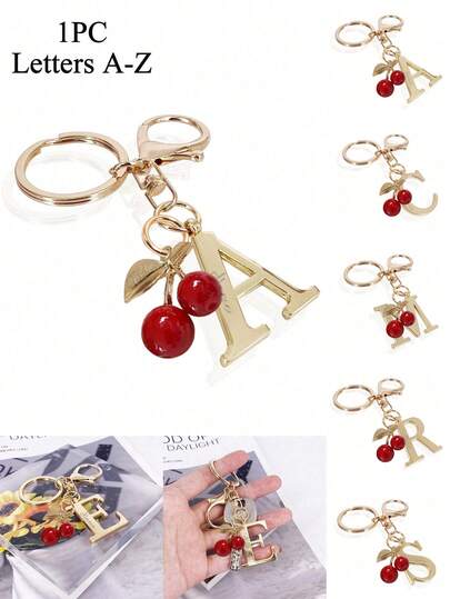 מחזיק מפתחות זהב מתקדם ואלגנטי עם שם מותאם אישית, תליון תלת מימדי בצבעי האות A-Z, אביזרים בצבע דובדבן, טבעת מפתחות מסגסוגת מסוגננת, מחזיק מפתחות לרכב לתיק גב, אביזרים מושלמים לשימוש יומיומי של נשים, מתנה נהדרת לזוגיות, מחזיק מפתחות קלאסי ופשוט, קישוט, אביזרי תיק, מתאים למתן לחברים, משפחה, זוגות, חברות, מתנות חשובות, מזכרות לחג, חזרה לבית הספר, מתנות למורים
