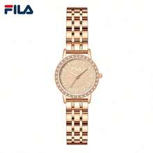 FILA Premium Women's Quartz Watch & Titanium Steel Crystal Bracelet Set – Elegant Pearl Dial, Shimmering Crystal Bezel & Stainless Steel Bracelet | Waterproof Luxury Timepiece Gift Set, Perfect For Wife, Girlfriend Or Lover On Valentine's Day, Christmas, New Year, Anniversary & All Special Occasions