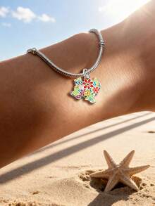 1件简约独特925纯银德克萨斯州州花地图吊坠，DIY饰品，男女皆宜 - 款式8 - 查看 4