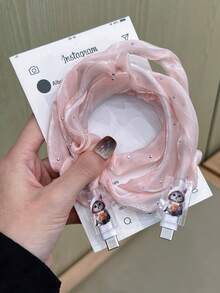 4er Set (1 Stück Ladegerätschutz + 2 Stücke Anti-Quetsch Datenkabel + 1 Stück funkelnder Diamant-Mesh-Kabelschutz), Datenkabel & Ladegerätschutz Set mit bemaltem Katzenmuster beim Milchtee trinken, geeignet für 20W UK Apple Schnellladegerät