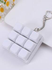 1Pc 4/9Keys Button Keycap Fidget Keychain Finger Keyboard Caps DIY Keyboard Clicker For Adult To Relief Stress Pass The Time - Multicolor - View 11