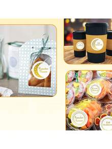 500 piezas/1 rollo, Pegatinas de luna, Pegatinas del Festival de Ramadán, Etiquetas de sellado de pan, Pegatinas Eid Mubarak, Pegatinas de luna dorada, Pegatinas para decoración de bolsas de regalo, Adecuado para festivales, Pegatinas de decoración de fiestas