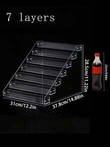 1 pieza Nuevo Estante de almacenamiento y exhibición de perfumes de varios niveles transparente, organizador de cosméticos y juguetes, para colecciones de vacaciones, playa, baño y dormitorio, de gran capacidad - transparente - Ver 5