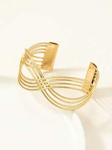 1pc Fashionable 2025 New Hollow Bracelet For Women, Suitable For Party, Daily Wear, Wedding, Valentine's Day Gift