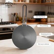 ABKOK 1片（24厘米/26厘米）厨房导热板，适用于燃气灶，燃气灶隔热板，多功能防烧黑导热板，除霜板