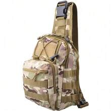 Tactical Backpack, Messenger Bag For Men And Women, Wear-Resistant|Waterproof|Molle|Large Capacity|Sling Shoulder Backpack, Suitable For Outdoor Hiking, Fishing Camping, Daily Carry Chest Bag, Birthday Gift, Christmas, Thanksgiving, Halloween Gift - CP偽裝 - 查看 1