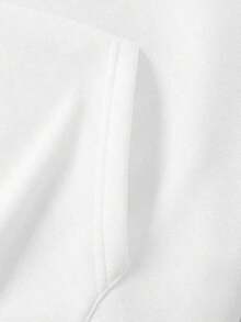 Men's Hooded Sweatshirt, "TREATY OAK REVIVAL" Text Pattern Design, Made Of 260G Heavy Knit Fabric, Polyester-Cotton Material, Suitable For Sports, Home, And Outings, Unisex, Suitable For Festivals And Gifts, Machine Washable - 白色 - 查看 5