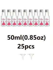 3/10/25 cái chai rượu mini, 0.83oz, 1.7oz, 3.3oz, chai nhựa mini rỗng có nắp vặn, chai rượu nhỏ, bình đựng đồ uống, chai rượu vang, chai rượu mạnh rỗng tái sử dụng, chai nước trái cây, chai rượu, chai nước sốt, phù hợp cho tiệc cưới, tiệc Giáng sinh - Trong sáng - Xem 18