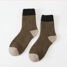 Winter Wollsocken für Männer, Fleece und warme Socken, Wadenlange Socken, Kaschmirsocken, Schwammsocken für Männer