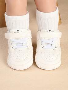 Nuevos zapatos blandos antideslizantes y duraderos para niños pequeños, diseño de , zapatillas casuales para bebés y recién nacidos, adecuados para primavera y otoño - Blanco - Ver 6