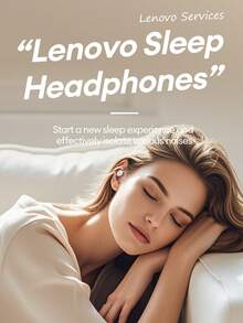 Lenovo LE206 Mini Invisible Sleeping Bluetooth Earphones, Comfortable Wear, Physical Noise Cancellation, Microphone ENC Call Noise Reduction, Surround Sound, High-Quality Music, Long Battery Life, Low Latency, Silicone Earbuds, Suitable For Sports, Gaming, Music, Sleeping, Wireless Earbuds Compatible With Smartphones And Computers - Purple - View 3