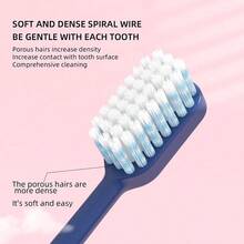 3/6 szt. ręczna miękka szczoteczka do zębów dla par w kolorze gradientowym, dla dorosłych