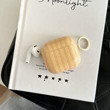 Minimalist Yellow Striped Bread Pendant Compatible With 3rd Generation Wireless Bluetooth Protective Case - Yellow - View 3