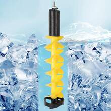 28*6in Broca De Taladro Para Plantar Jardín Pesca En Hielo Barrena para Hielo, Broca Eléctrica para Pesca en Hielo con Dispositivo Flotante, 6 Pulgadas de Diámetro y 28 Pulgadas de Longitud - Amarillo - Ver 8